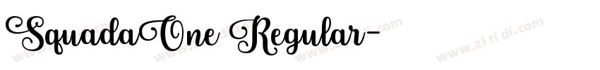 SquadaOne Regular字体转换